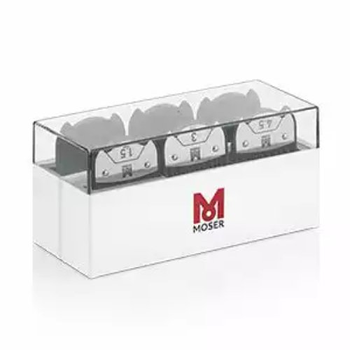 4015110027638 Moser Professional Storage box 6 p. white incl. Magnetic Premium Attachment Combs - Afbeelding 1