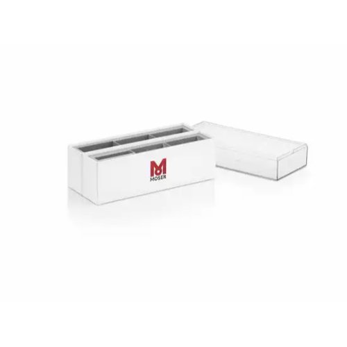 4015110028390 Moser Professional Storage box 6 p. white excl. Magnetic Attachment Combs - Afbeelding 1