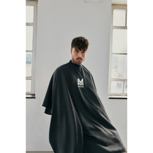 4015110028871 Moser Professional Pinstripe Cape Zwart - Afbeelding 1