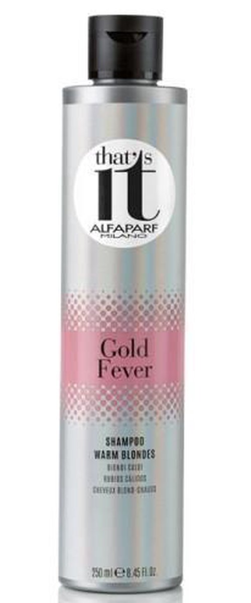 500x1200.jpg Alfaparf That's It Gold Fever Shampoo for Warm Blondes 250ml - Afbeelding 1