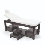 Sibel Behandelstoel met opstapje Hout Bruin