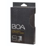 Sibel Snijcape Boa embossed met haak Zwart - Afbeelding 2