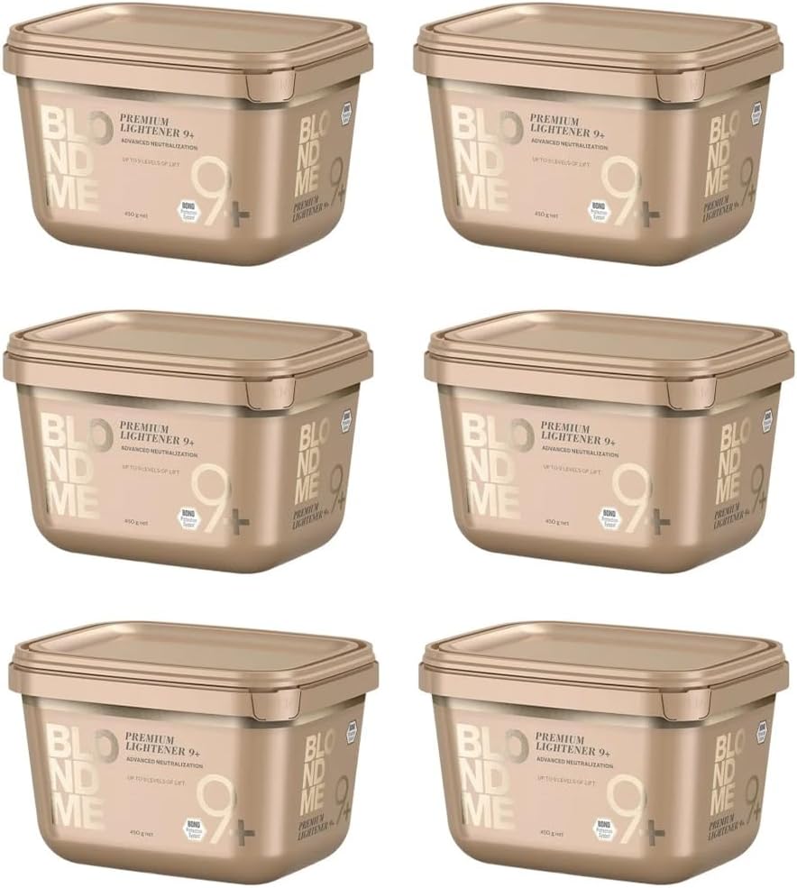 61ubuQDXAgL._AC_SL1080_ Schwarzkopf Professional - Blond Me Ppl9+ poeder Comp. Premium 450 g Lightener 9+ - 6 stuks - Afbeelding 1