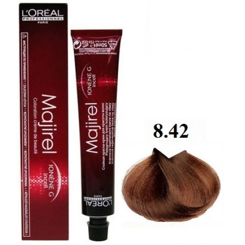 8-42-majirel-loreal-professionnel-vopsea-profesionala-50-m-500x500-1.jpg L'Oréal Majirel 8.42 50ml - Afbeelding 1
