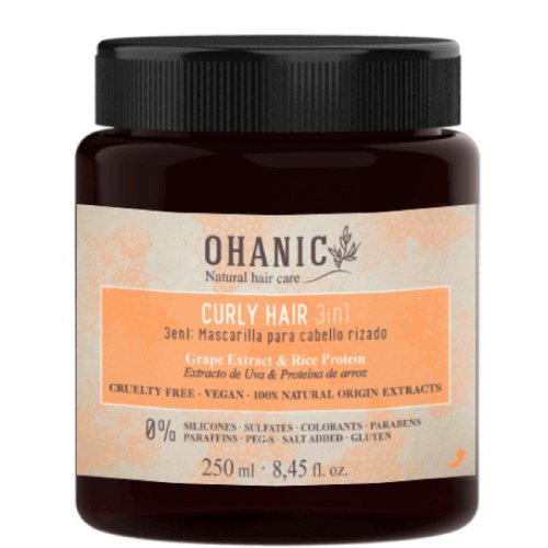 8422037024781 Ohanic Curly Method 3 in 1 Mask 250ml - Afbeelding 2