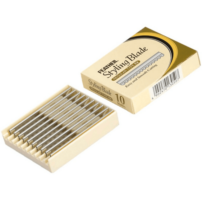 feather-mesjes-10-stuks-pakje Feather - Styling Blade - Thinning Type - Feather Mesjes - 50 Stuks - Afbeelding 2