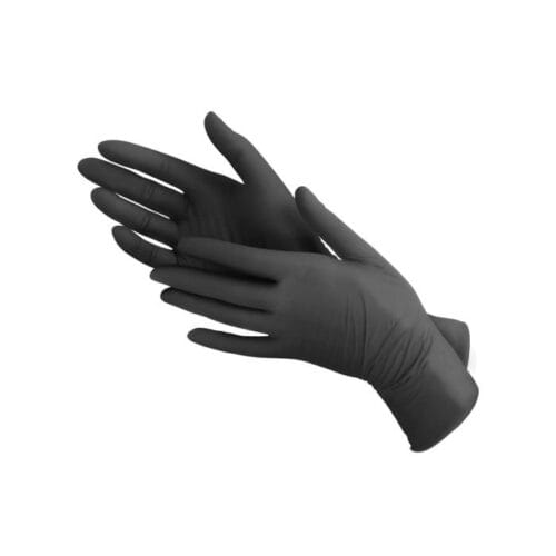 Handschoenen Zwart Ongepoederd Medium 100 Stuks - Afbeelding 1