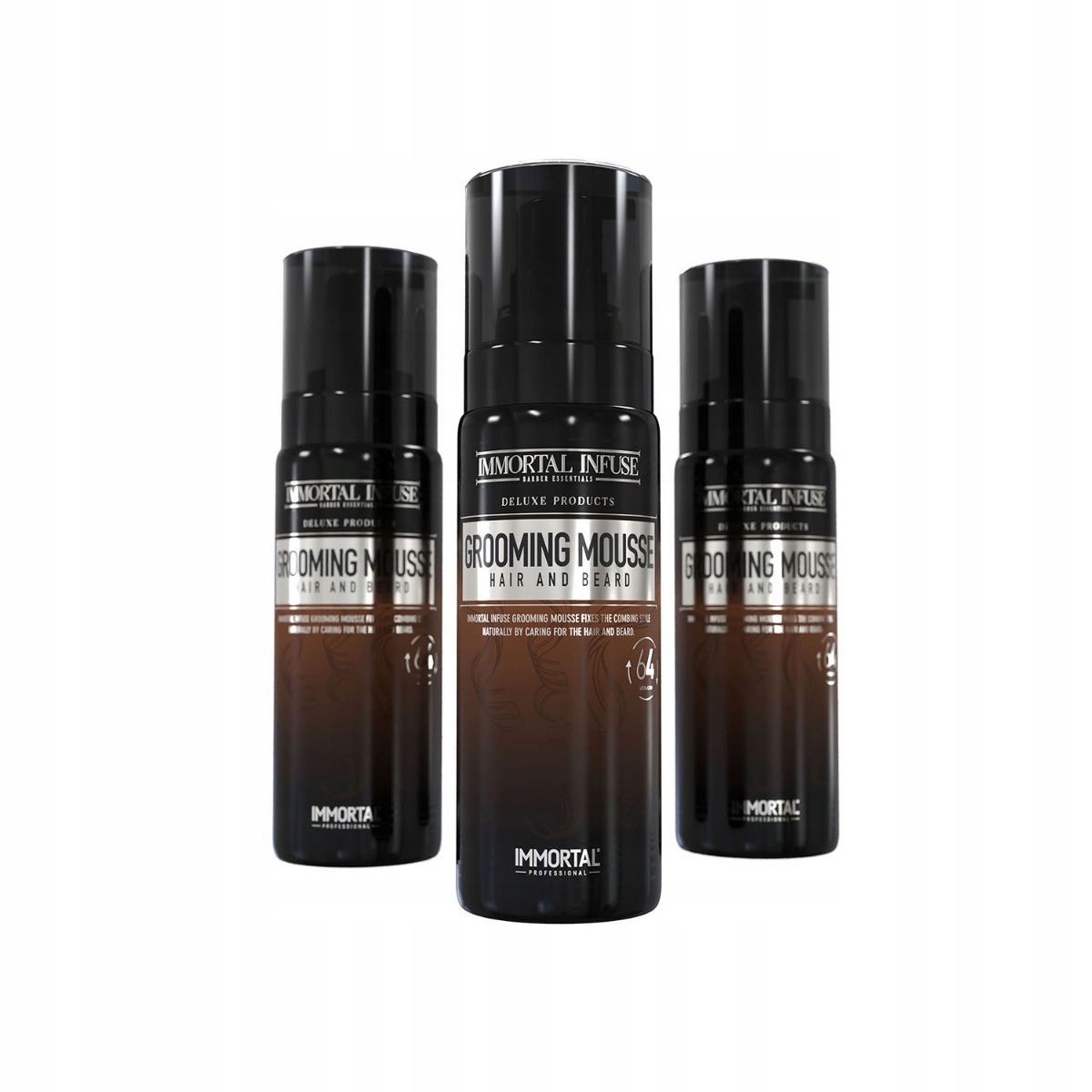 immortal-grooming-mousse-pianka-do-wlosow-i-brody-ean-gtin-8682225553879.jpeg Immortal Infuse Grooming Mousse 150ml - Afbeelding 1
